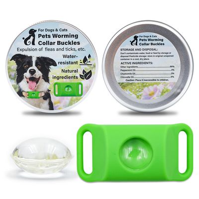 MCBOSON Collier naturel anti-puces et tiques pour chiens et chats en Vert