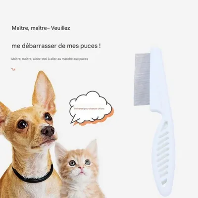 FurryFusion Peigne anti-puces pour chats et chiens FurryFusion Peigne anti-puces pour chats et chiens