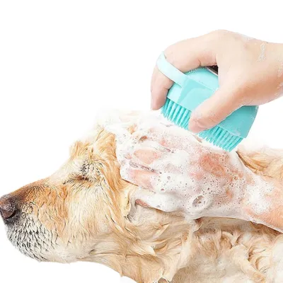 FurryFusion Brosse de bain pour chien et chat en silicone FurryFusion Brosse de bain pour chien et chat en silicone