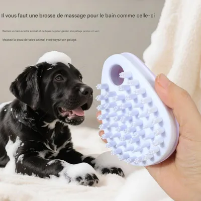 FurryFusion Brosse de bain réglable pour chiens et chats FurryFusion Brosse de bain réglable pour chiens et chats
