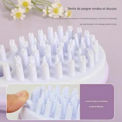 FurryFusion Brosse de bain réglable pour chiens et chats FurryFusion Brosse de bain réglable pour chiens et chats