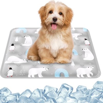 MCBOSON Matelas de refroidissement pour chiens et chats gris M
