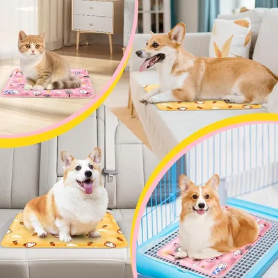 MCBOSON Matelas de refroidissement pour chiens et chats rose XL MCBOSON Matelas de refroidissement pour chiens et chats rose XL
