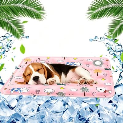 MCBOSON Matelas de refroidissement pour chiens et chats rose M