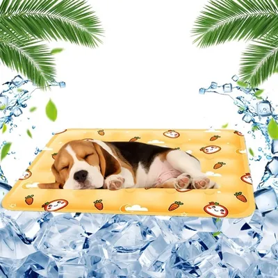 MCBOSON Matelas de refroidissement pour chiens et chats jaune XL MCBOSON Matelas de refroidissement pour chiens et chats jaune XL
