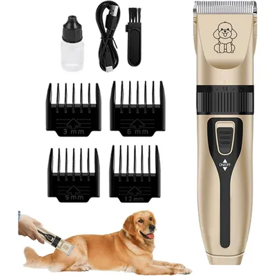 Jlobnyiun Tondeuse chien silencieuse sans fil petite moyenne taille