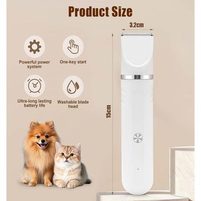 ZooVenture Tondeuse Électrique Chien 4-en-1 USB-C
