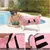 Peignoir chien absorbant (M/50cm, Rose) : manteau de séchage ultra doux