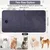2 serviettes microfibre chien/chat 100x50cm : séchage rapide, gris