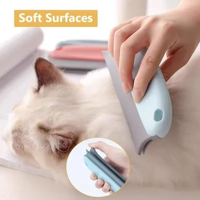 Épilateur animaux bleu : brosse efficace pour poils de chat, sofa & tissus Épilateur animaux bleu : brosse efficace pour poils de chat, sofa & tissus