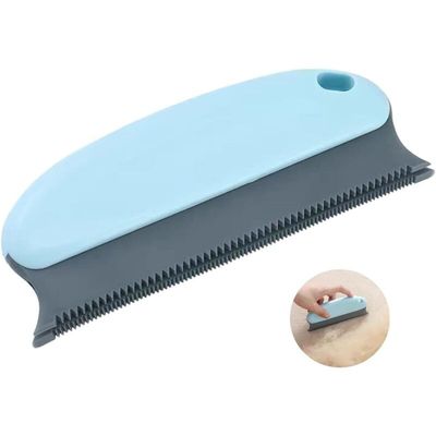 Épilateur animaux bleu : brosse efficace pour poils de chat, sofa & tissus
