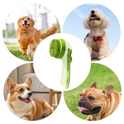 PetTribes Brosse de Toilettage Brosse de Bain pour Animaux PetTribes Brosse de Toilettage Brosse de Bain pour Animaux