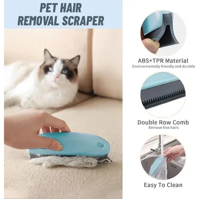 2 brosses anti-poils (bleu/marron) : habits, lit, tapis - Réutilisables 2 brosses anti-poils (bleu/marron) : habits, lit, tapis - Réutilisables