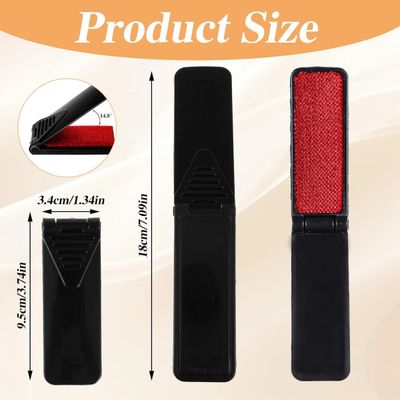 Brosse anti-poils réutilisable & antistatique (noire) : habits, canapés