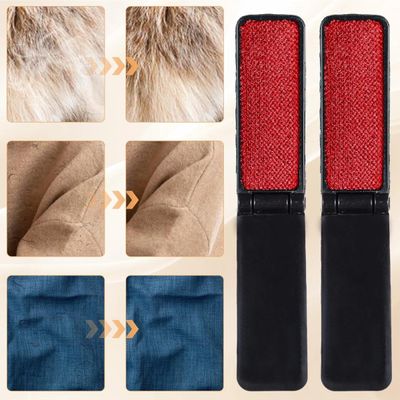 Brosse anti-poils réutilisable & antistatique (noire) : habits, canapés