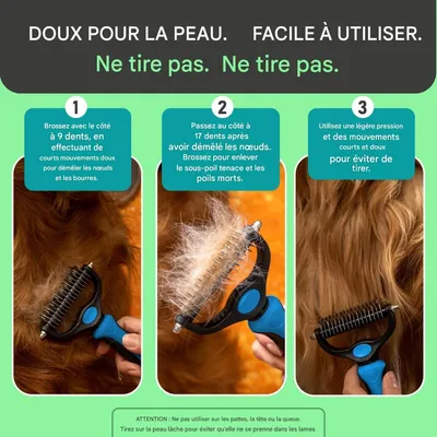 HausPets Peigne démêlant pour chiens et chats