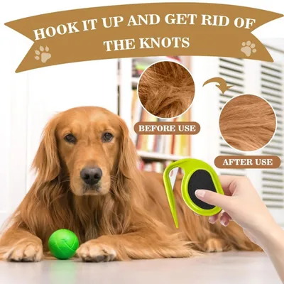 2 peignes démêlants pour animaux (orange + vert) : brosse soin & nœuds 2 peignes démêlants pour animaux (orange + vert) : brosse soin & nœuds