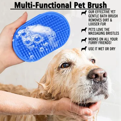PetTribes Brosse de Toilettage Animal Brosse de Bain PetTribes Brosse de Toilettage Animal Brosse de Bain