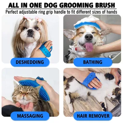 PetTribes Brosse de Toilettage Animal Brosse de Bain PetTribes Brosse de Toilettage Animal Brosse de Bain