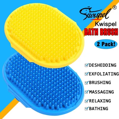 PetTribes Brosse de Toilettage Animal Brosse de Bain PetTribes Brosse de Toilettage Animal Brosse de Bain