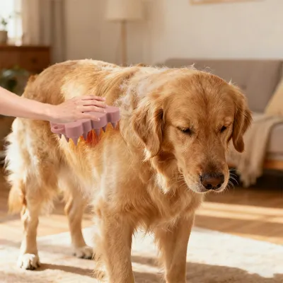 HausPets Peigne auto-nettoyant pour chiens et chats