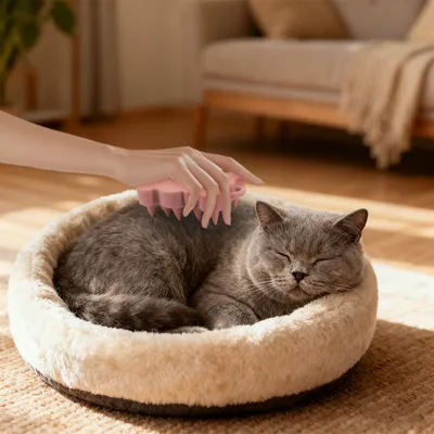 HausPets Peigne auto-nettoyant pour chiens et chats