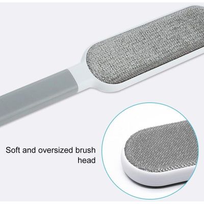 Brosse anti-poils double face : élimine poils chat/chien & peluches