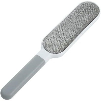 Brosse anti-poils double face : élimine poils chat/chien & peluches