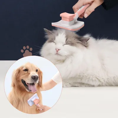 MCBOSON Brosse 2 en 1 élimine poils morts nœuds nettoyage 1 clic chien chat MCBOSON Brosse 2 en 1 élimine poils morts nœuds nettoyage 1 clic chien chat