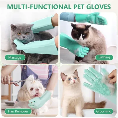 Gant de toilettage vert : massage & bain pour animaux, cuisine & voiture Gant de toilettage vert : massage & bain pour animaux, cuisine & voiture