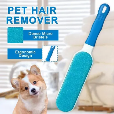 Brosse anti-poils magique bleue : réutilisable pour canapé, lit & textiles Brosse anti-poils magique bleue : réutilisable pour canapé, lit & textiles