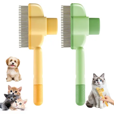 Lot de 2 : Épilateur et peigne anti-puces pour animaux (nettoyage rapide) Lot de 2 : Épilateur et peigne anti-puces pour animaux (nettoyage rapide)