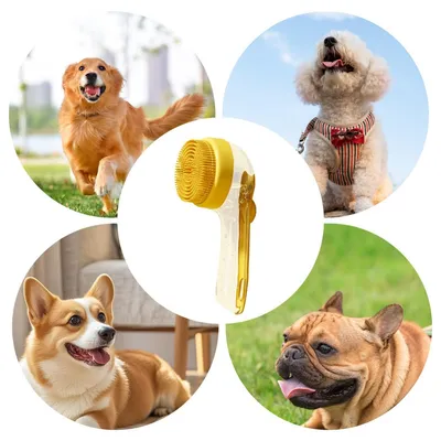 PetTribes Brosse de Toilettage Brosse de Bain pour Animaux PetTribes Brosse de Toilettage Brosse de Bain pour Animaux