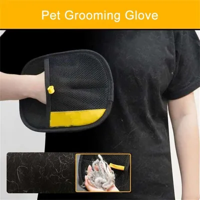 Lot de 2 gants de toilettage chien/chat : massage & épilation réutilisable Lot de 2 gants de toilettage chien/chat : massage & épilation réutilisable