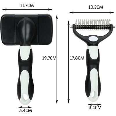 Brosse chien poils longs : réduit 90% de la perte de poils, peigne chat pro