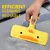 Brosse jaune à tête rotative : idéale poils d'animaux, tapis & textiles Brosse jaune à tête rotative : idéale poils d'animaux, tapis & textiles