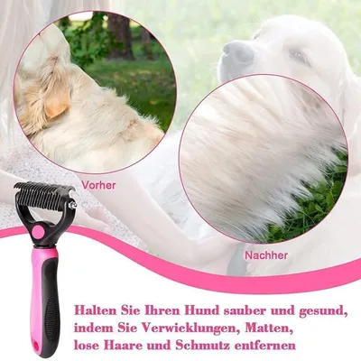 MCBOSON Brosse Double Face Chien Chat râteau démêlant sous-poil long court MCBOSON Brosse Double Face Chien Chat râteau démêlant sous-poil long court