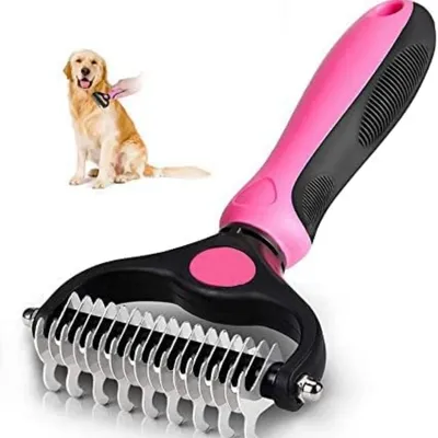 MCBOSON Brosse Double Face Chien Chat râteau démêlant sous-poil long court MCBOSON Brosse Double Face Chien Chat râteau démêlant sous-poil long court