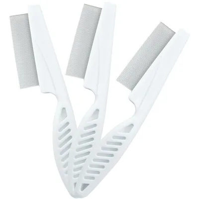 Peigne anti-puces pour chiens et chats (3 pièces, blanc) Peigne anti-puces pour chiens et chats (3 pièces, blanc)