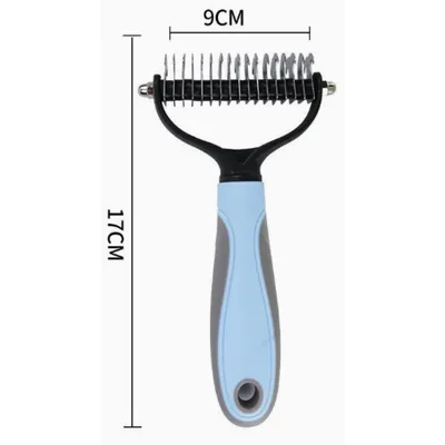 Zoomtopia Brosse démêlage chien chat poils longs professionnelle bleue