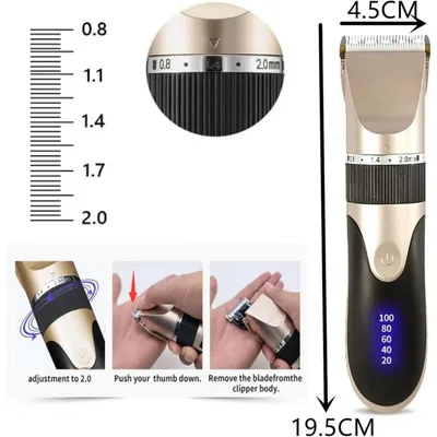 Tondeuse homme professionnelle : sans fil, USB, pour coupe précise & barbe Tondeuse homme professionnelle : sans fil, USB, pour coupe précise & barbe