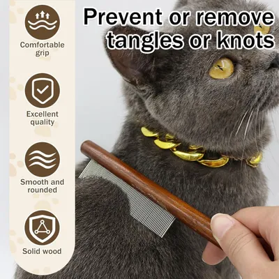 ZooVenture Lot 3 Brosses Chat Bois Inox ZooVenture Lot 3 Brosses Chat Bois Inox