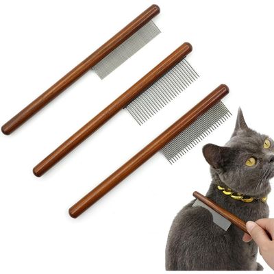ZooVenture Lot 3 Brosses Chat Bois Inox