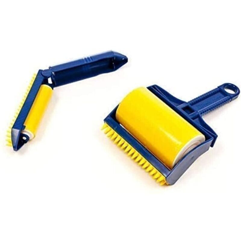 Brosse à rouleau lavable 2 en 1 pour enlever les poils et les débris