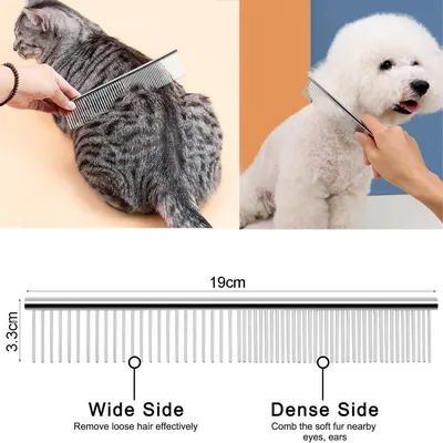 PetTribes Brosse Inox Anti-Static 2 en 1 pour Chien et Chat (2 Pièces) PetTribes Brosse Inox Anti-Static 2 en 1 pour Chien et Chat (2 Pièces)