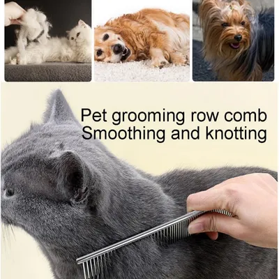 PetTribes Brosse Inox Anti-Static 2 en 1 pour Chien et Chat (2 Pièces) PetTribes Brosse Inox Anti-Static 2 en 1 pour Chien et Chat (2 Pièces)