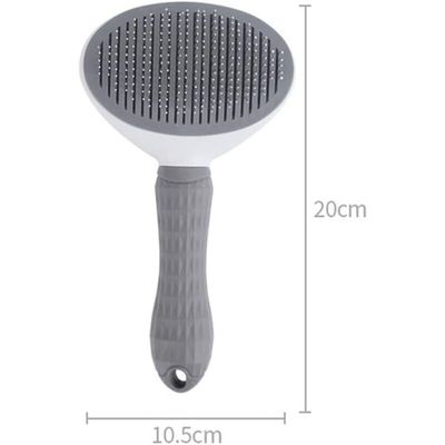 Brosse anti-poils gris : démêlant poils longs & courts, élimine poils morts