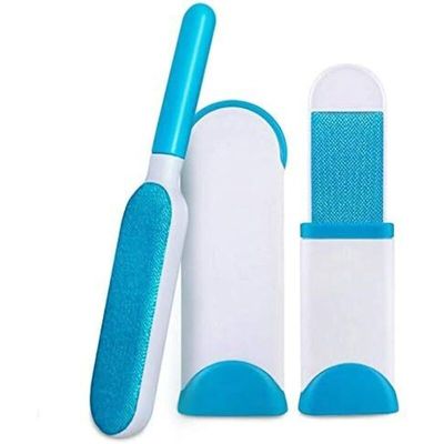 Brosse anti-poils bleue (33cm) : réutilisable, sans recharge & écologique