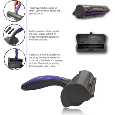 Rouleau anti-poils sonique avec LED : épilateur réutilisable & efficace Rouleau anti-poils sonique avec LED : épilateur réutilisable & efficace