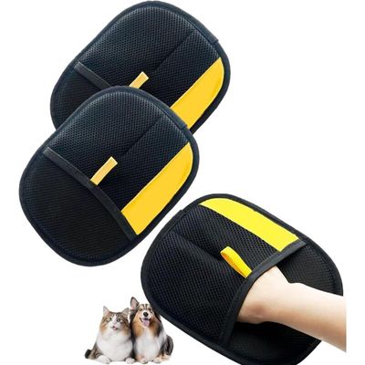 Set de 5 anti-poils : 2 gants de massage + 3 outils pour canapé & tapis